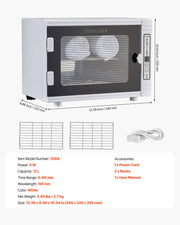 Nail Tool Cleaning Machine 12L Large Capacity Tool Cabinet Cleaner Box V952-ZWXXDQ12LDZARVKN8001V3