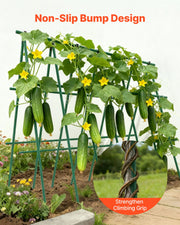 Garden Stakes, 50 Pack, 1455 mm, Plastic Coated Metal Tomato Stakes, Garden Sticks for Plants Support, with V952-ZWZCHYZ15M11VIKZD001V0
