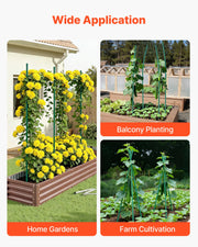 Garden Stakes, 50 Pack, 1455 mm, Plastic Coated Metal Tomato Stakes, Garden Sticks for Plants Support, with V952-ZWZCHYZ15M11VIKZD001V0