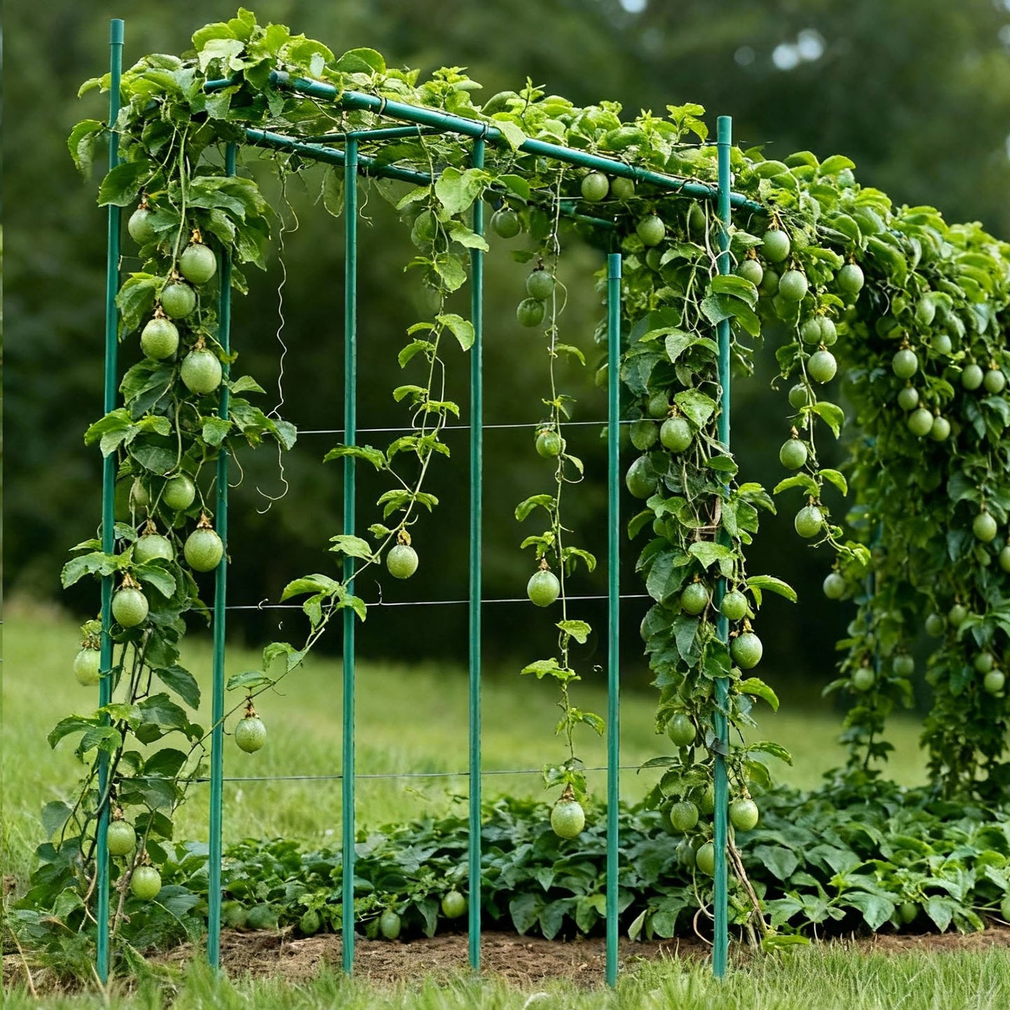 Garden Stakes, 25 Pack, 2100 mm, Plastic Coated Metal Tomato Stakes, Garden Sticks for Plants Support, with V952-ZWZCHYZ21M11RIJBP001V0