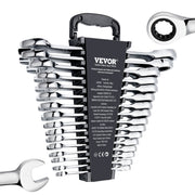 Combination Wrench Set, 16-Piece Ratcheting Wrench Set with Organizer Rack, Cr-V Steel Wrench Set Metric 8 mm V952-ZXBSTZGDK16PX3TR1V0