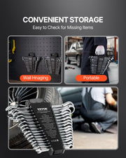 Combination Wrench Set, 16-Piece Ratcheting Wrench Set with Organizer Rack, Cr-V Steel Wrench Set Metric 8 mm V952-ZXBSTZGDK16PX3TR1V0