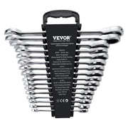Combination Wrench Set, 16-Piece Ratcheting Wrench Set with Organizer Rack, Cr-V Steel Wrench Set Metric 8 mm V952-ZXBSTZGDK16PX3TR1V0