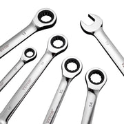 Combination Wrench Set, 16-Piece Ratcheting Wrench Set with Organizer Rack, Cr-V Steel Wrench Set Metric 8 mm V952-ZXBSTZGDK16PX3TR1V0