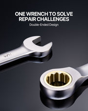 Combination Wrench Set 24 PCS SAE 1/4" - 7/8" Metric 8-19mm Organizer Rack V952-ZXBSTZGDK24PU44S3V0