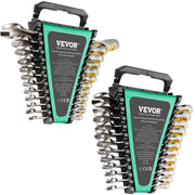 Combination Wrench Set 24 PCS SAE 1/4" - 7/8" Metric 8-19mm Organizer Rack V952-ZXBSTZGDK24PU44S3V0