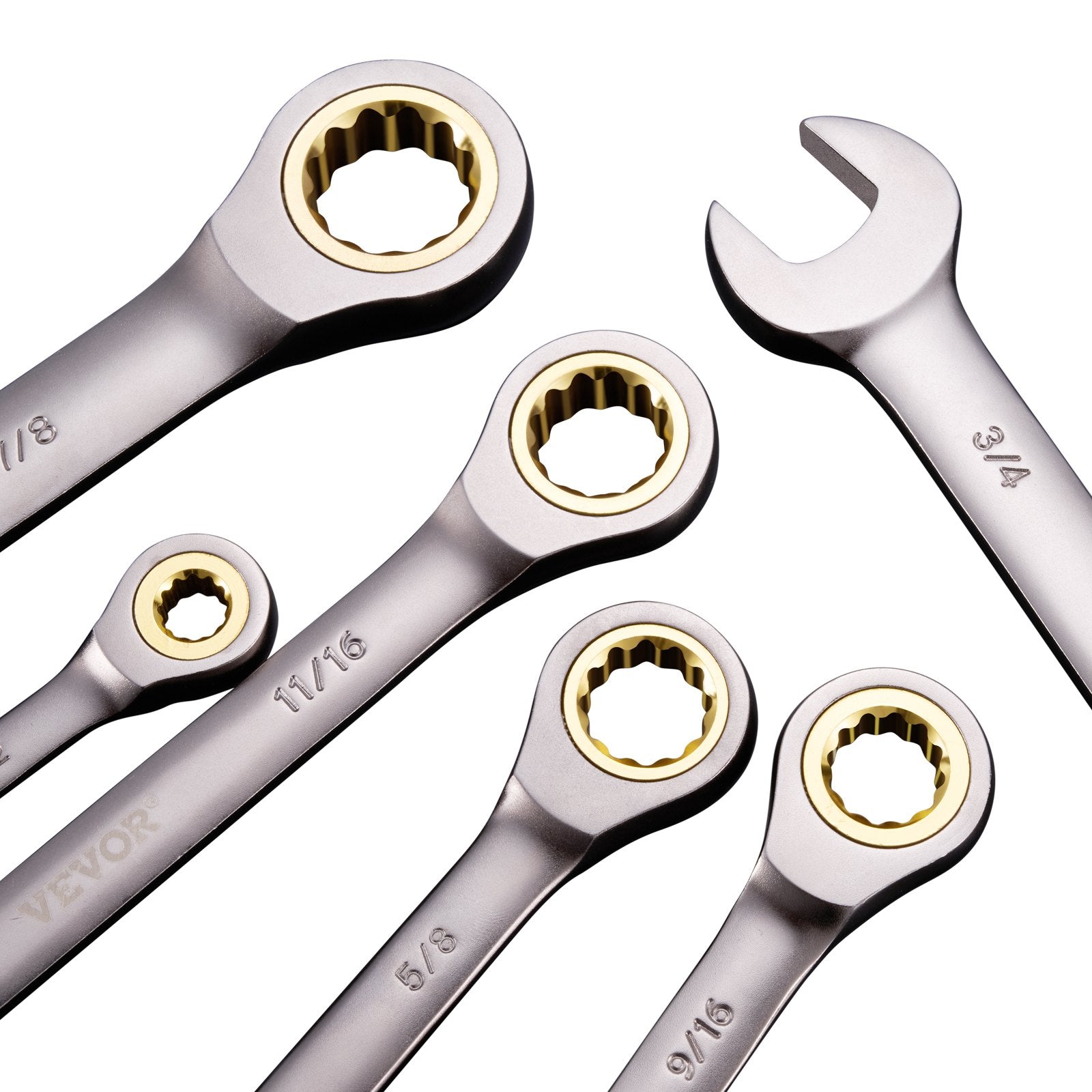 Combination Wrench Set 24 PCS SAE 1/4" - 7/8" Metric 8-19mm Organizer Rack V952-ZXBSTZGDK24PU44S3V0