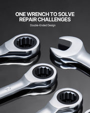 Combination Wrench Set 8-Piece Metric 8 mm to 19 mm with Organizer Rack V952-ZXBSTZGDK8PCTOFDPV0