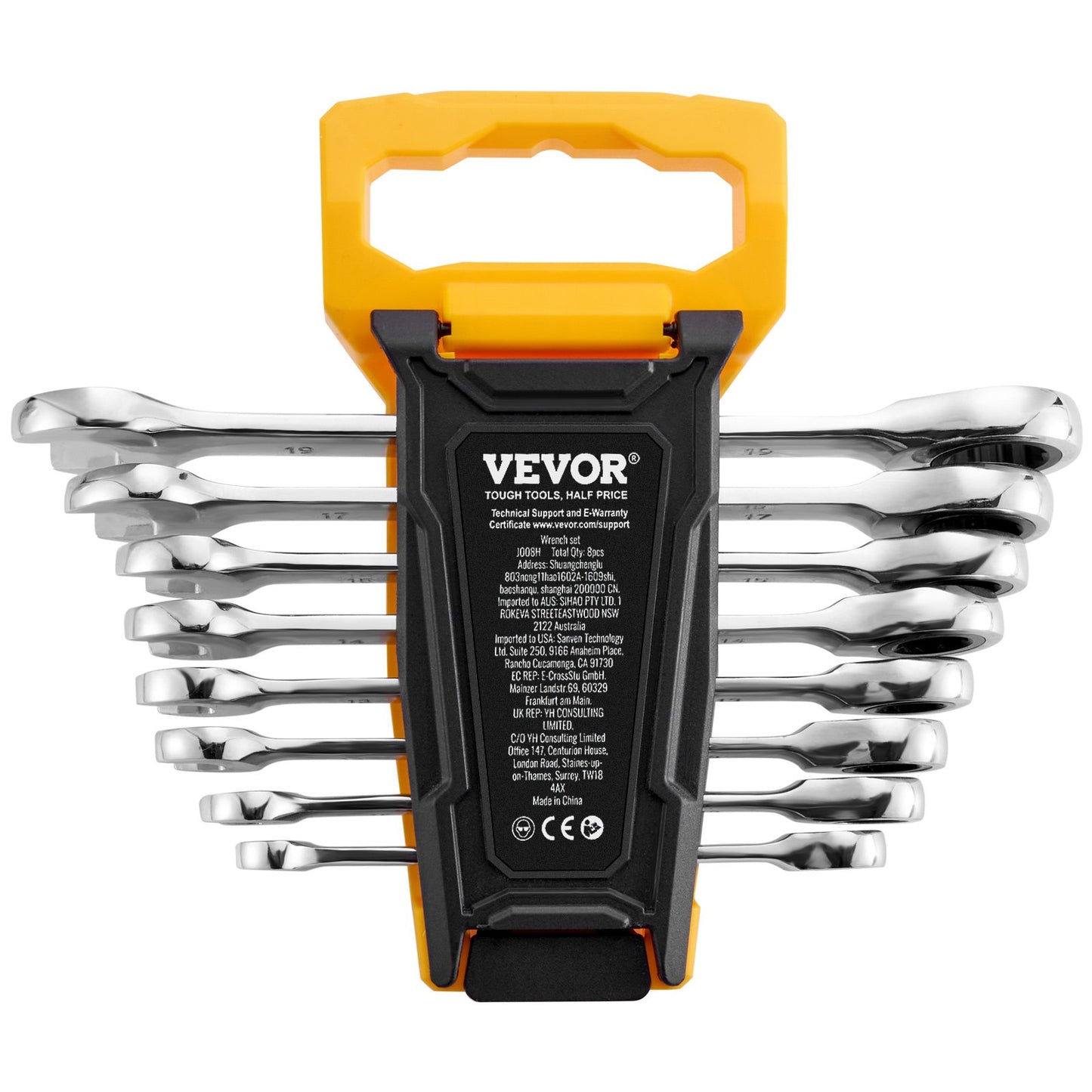 Combination Wrench Set 8-Piece Metric 8 mm to 19 mm with Organizer Rack V952-ZXBSTZGDK8PCTOFDPV0