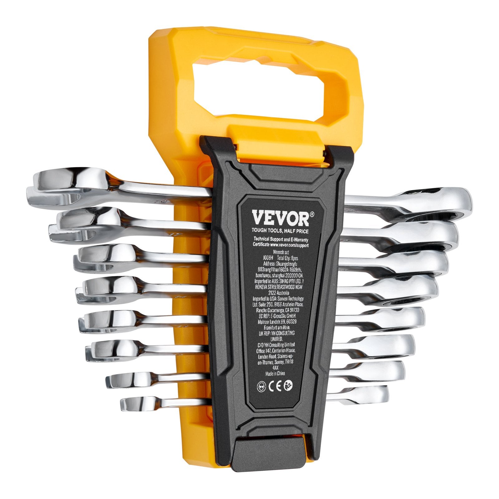 Combination Wrench Set 8-Piece Metric 8 mm to 19 mm with Organizer Rack V952-ZXBSTZGDK8PCTOFDPV0