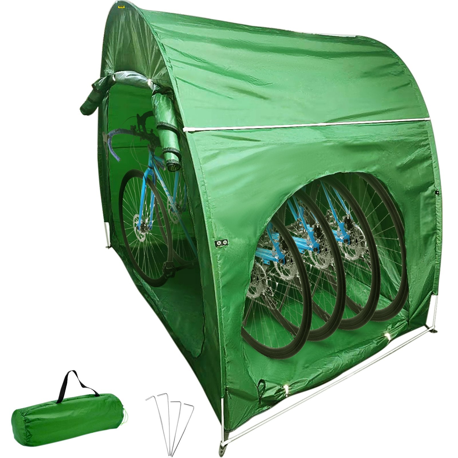 Bike Cover Storage Tent, 420D Oxford Fabric Portable for 4 Bikes, Outdoor Waterproof Anti-Dust Bicycle V952-ZXCCFPLSJDKBDWIWXV0