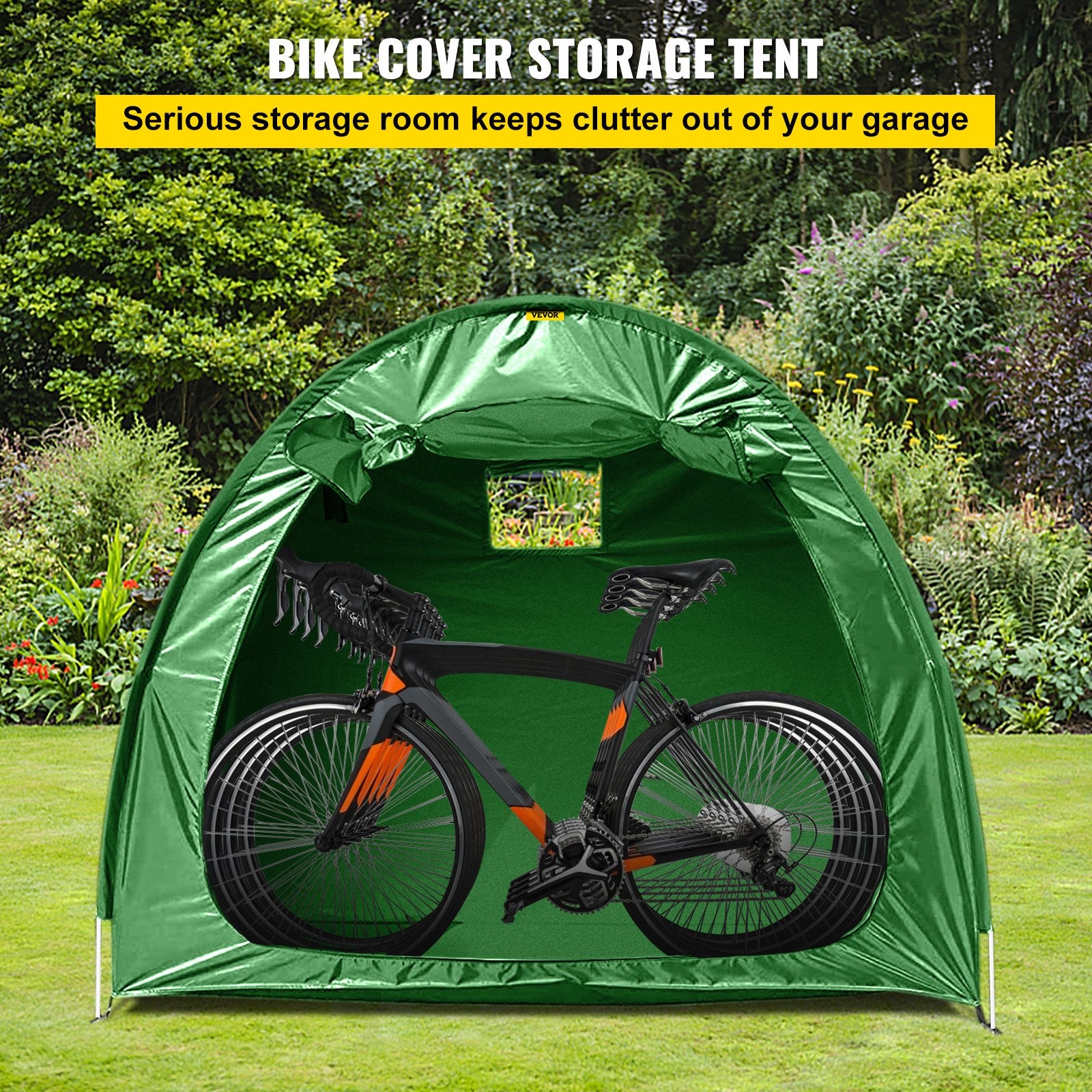 Bike Cover Storage Tent, 420D Oxford Fabric Portable for 4 Bikes, Outdoor Waterproof Anti-Dust Bicycle V952-ZXCCFPLSJDKBDWIWXV0