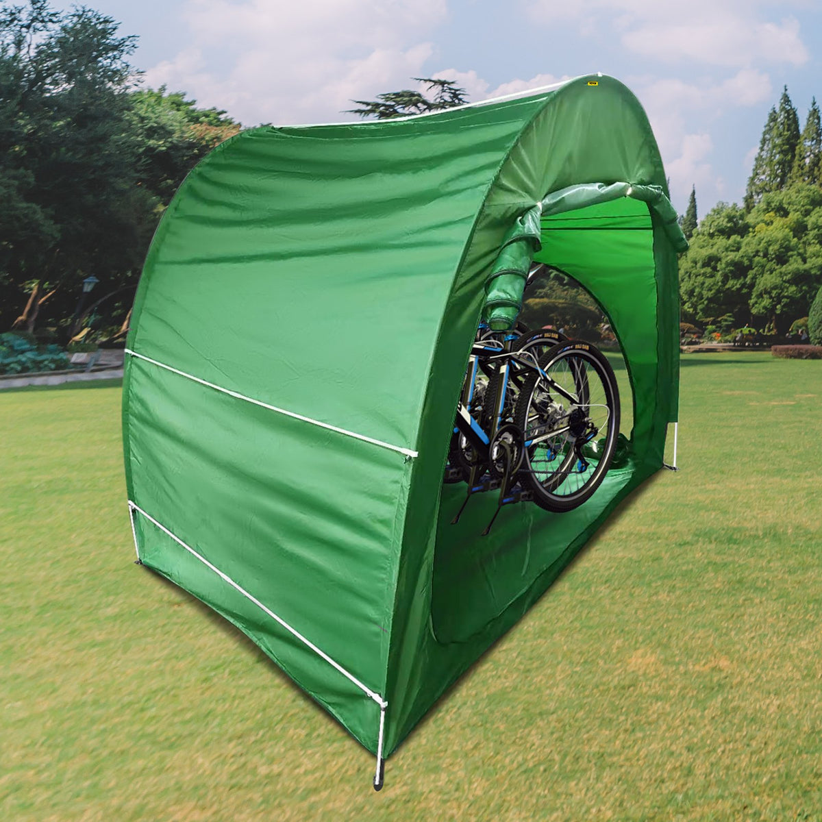 Bike Cover Storage Tent, 420D Oxford Fabric Portable for 4 Bikes, Outdoor Waterproof Anti-Dust Bicycle V952-ZXCCFPLSJDKBDWIWXV0
