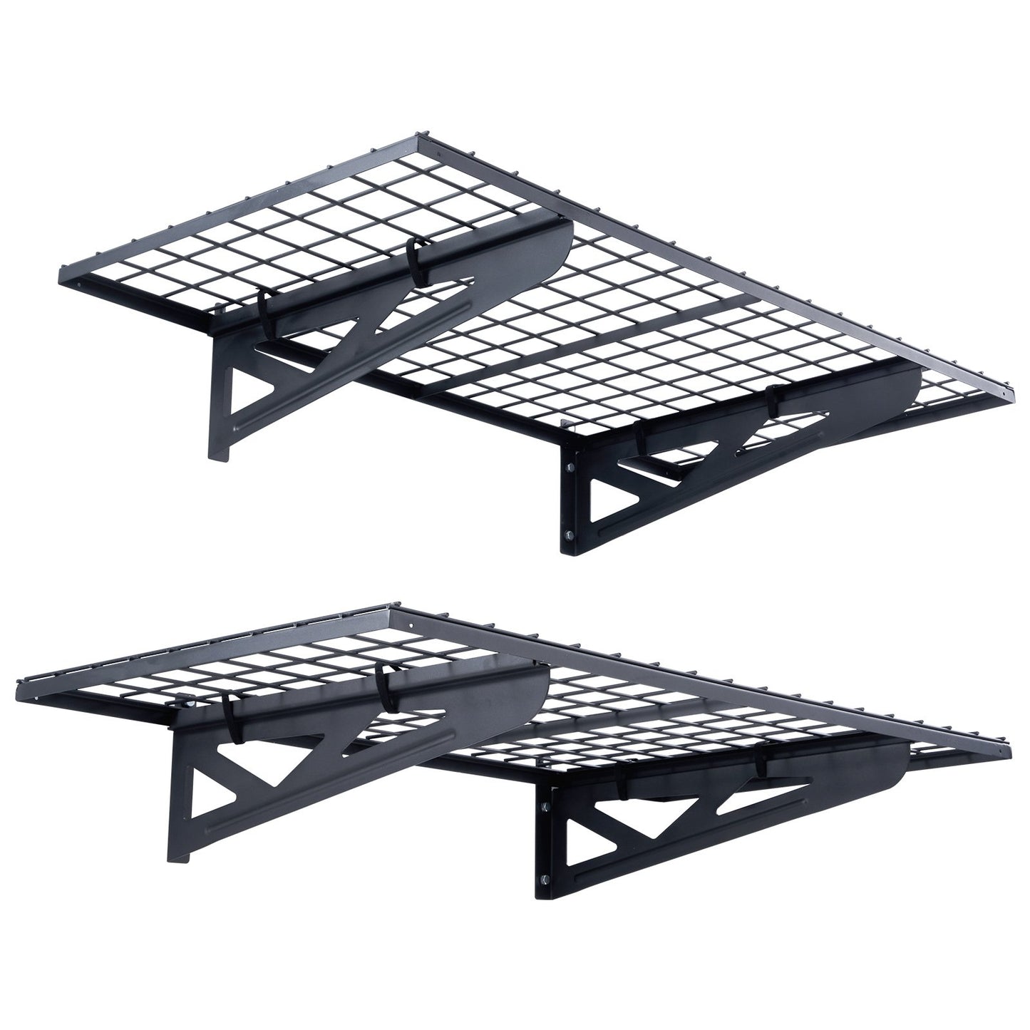 Garage Storage Shelving, 2 Pack, 122 x 61 cm Heavy Duty Garage Shelves Wall Mounted, 502 lbs Load V952-ZXCKGBDHSSC48G32SV0