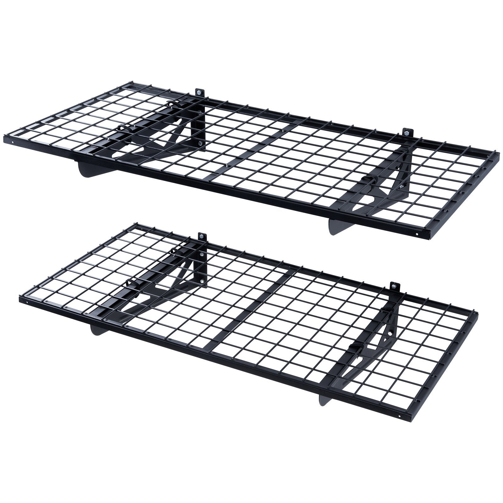 Garage Storage Shelving, 2 Pack, 122 x 61 cm Heavy Duty Garage Shelves Wall Mounted, 502 lbs Load V952-ZXCKGBDHSSC48G32SV0