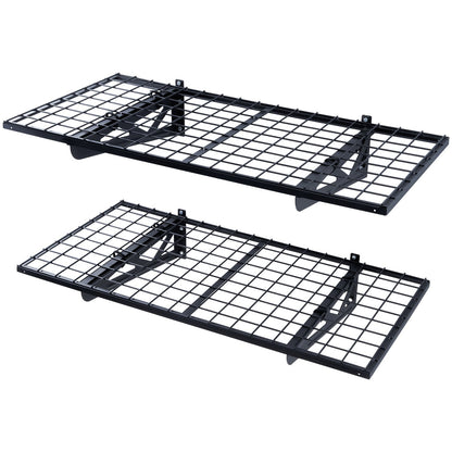Garage Storage Shelving, 2 Pack, 122 x 61 cm Heavy Duty Garage Shelves Wall Mounted, 502 lbs Load V952-ZXCKGBDHSSC48G32SV0
