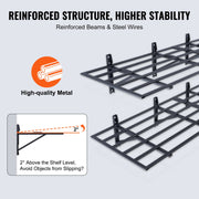 2PCS 72x24in Garage Storage Shelving Wall Mounted Heavy Duty Shelves Rack V952-ZXCKGBHSSCD72F9WLV0