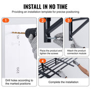 2PCS 72x24in Garage Storage Shelving Wall Mounted Heavy Duty Shelves Rack V952-ZXCKGBHSSCD72F9WLV0