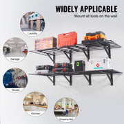 2PCS 72x24in Garage Storage Shelving Wall Mounted Heavy Duty Shelves Rack V952-ZXCKGBHSSCD72F9WLV0