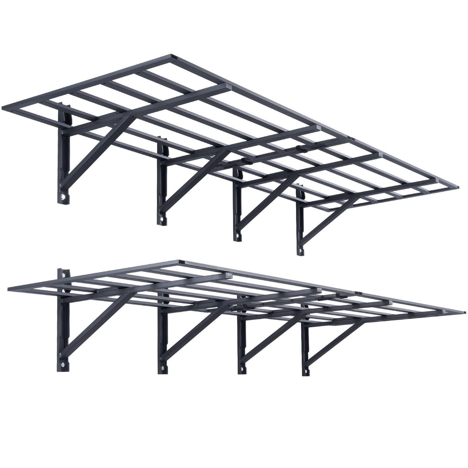 2PCS 72x24in Garage Storage Shelving Wall Mounted Heavy Duty Shelves Rack V952-ZXCKGBHSSCD72F9WLV0