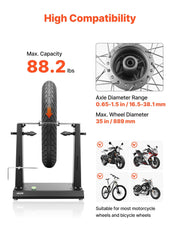 Motorcycle Wheel Balancer, 40 kg Capacity, Tire Balancer & Truing Stand with Adjustable Centering Cones and V952-ZXCLPHJDDPQPB8LAB001V0