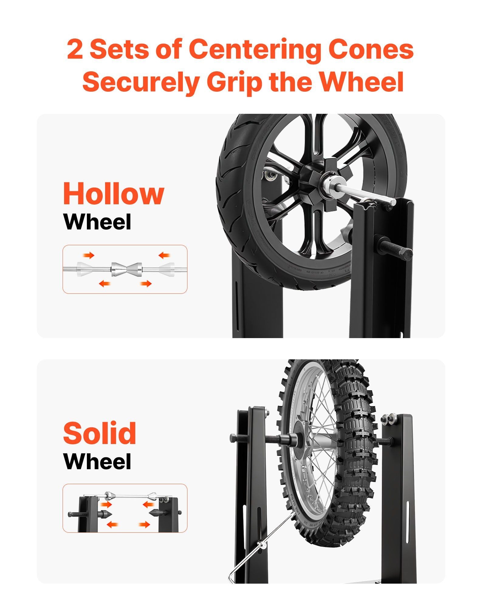 Motorcycle Wheel Balancer, 40 kg Capacity, Tire Balancer & Truing Stand with Adjustable Centering Cones and V952-ZXCLPHJDDPQPB8LAB001V0