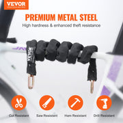 Bike Chain Lock, 5.91 Ft Security Bicycle Chain Lock, Heavy Duty Metal Steel Anti-Theft High Security Bike V952-ZXCLSAQLT95MUDFM0V0