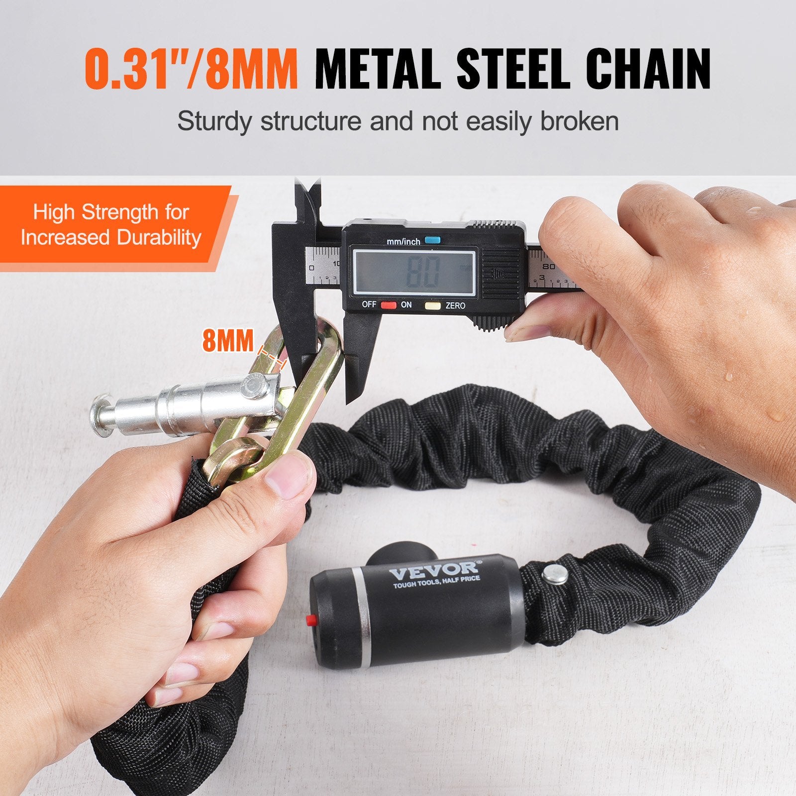 Bike Chain Lock, 2.79 Ft Combination Bicycle Chain Lock with 2 Keys, Heavy Duty Anti-Theft High Security Bike V952-ZXCLSYTSLS8MJZQRKV0