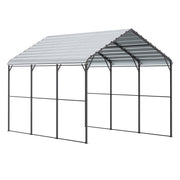 Heavy Duty Metal Carport, 10' x 15' Outdoor Carport with Galvanized Steel Frame & Roof, Car Tent Garage Shade V952-ZXCP10X15FT0DUG2BV0