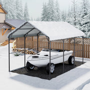 Heavy Duty Metal Carport, 10' x 15' Outdoor Carport with Galvanized Steel Frame & Roof, Car Tent Garage Shade V952-ZXCP10X15FT0DUG2BV0