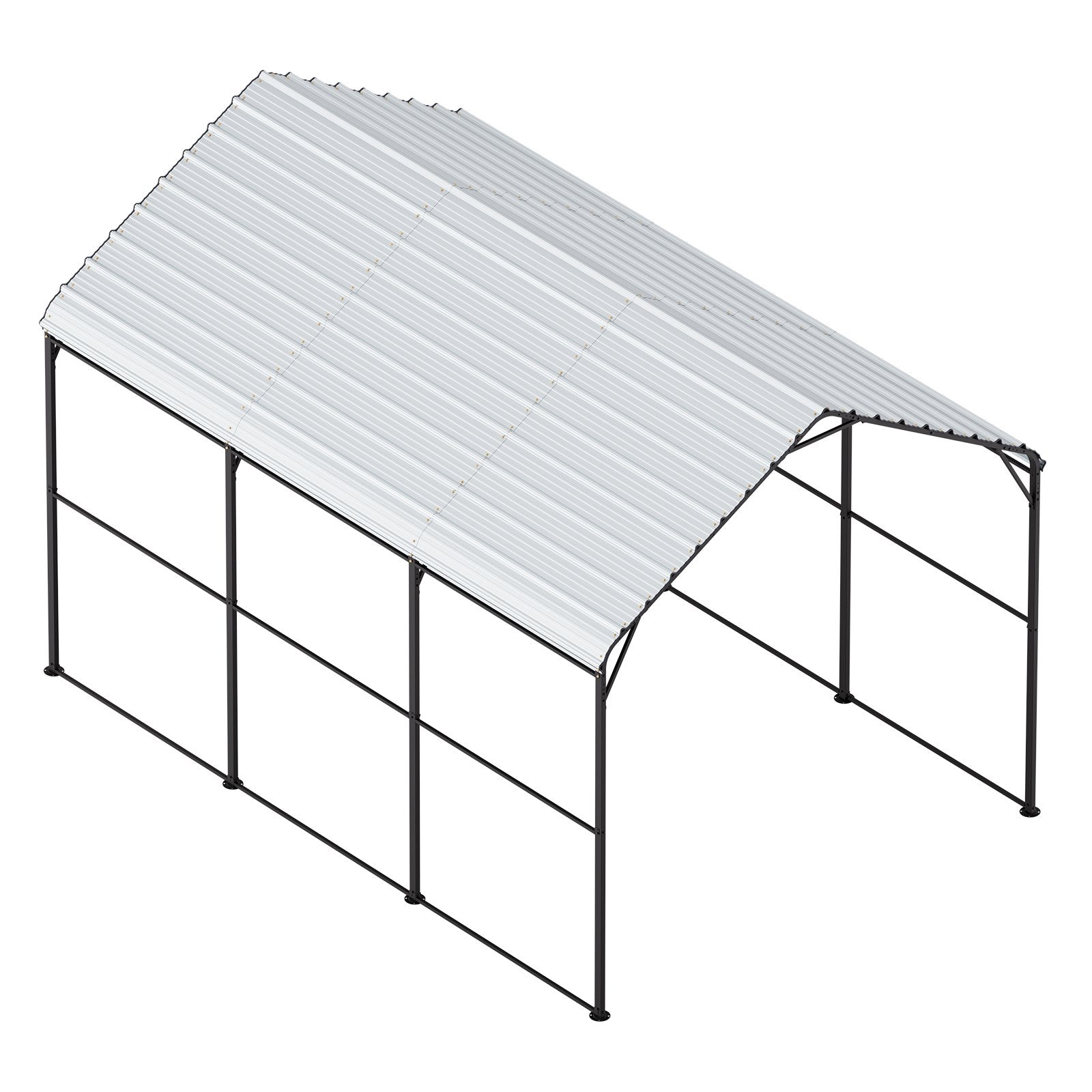 Heavy Duty Metal Carport, 10' x 15' Outdoor Carport with Galvanized Steel Frame & Roof, Car Tent Garage Shade V952-ZXCP10X15FT0DUG2BV0