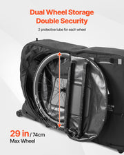 Bike Travel Bag, Transport Universal Bicycle Storage Case Bag with TSA Lock, Support Plates, Protection and V952-ZXCRBXLXTYZJ0PFA0001V0