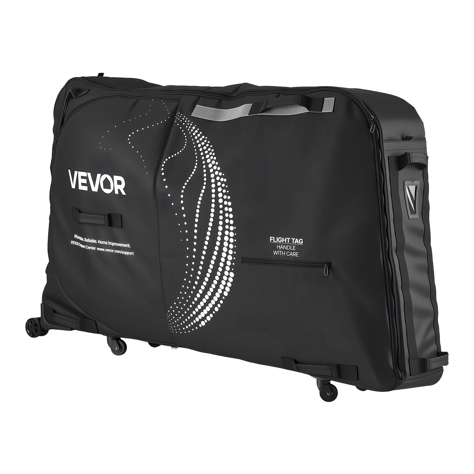Bike Travel Bag, Transport Universal Bicycle Storage Case Bag with TSA Lock, Support Plates, Protection and V952-ZXCRBXLXTYZJ0PFA0001V0