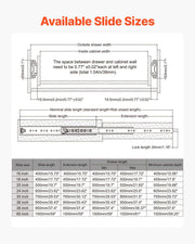 1 Pair Full Extension Drawer Slides 16 18 20 24 30 35 38 59 32 36 40 48 60 in, 250 lbs Load Capacity Locking V952-ZXCTHG250B16W4FVGV0
