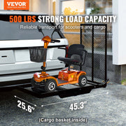 Hitch Mount Wheelchair Carrier 45.3" x 25.6", 500LBS Mobility Scooter Carrier with Folding Ramp, Iron Trailer V952-ZXCTSJTKZD50RIEAXV0