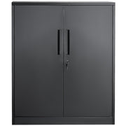Metal Storage Cabinet w/ 3 Keys 2 Adjustable Shelves & Magnetic Door Black V952-ZXCWJCQHY3180B55IV0