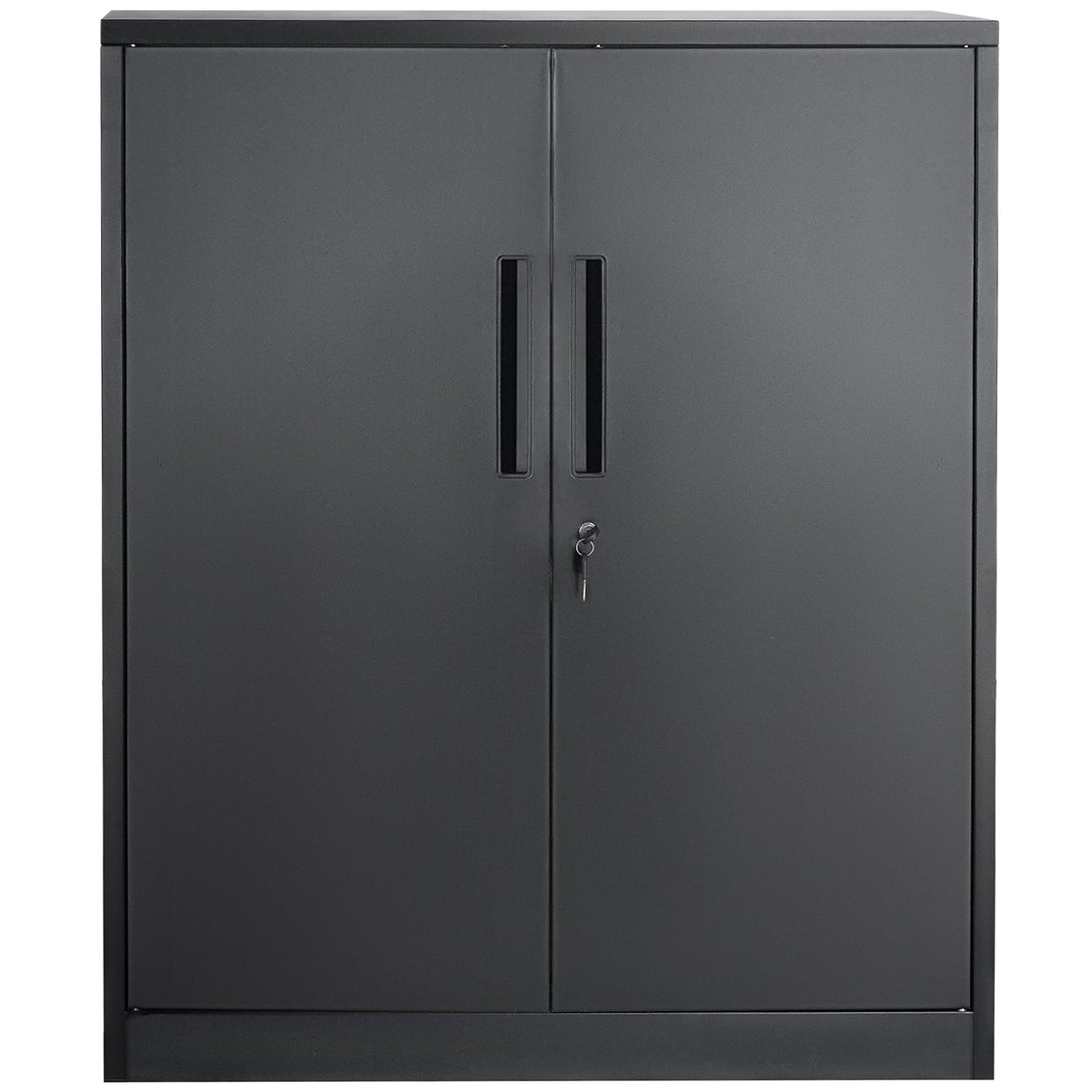 Metal Storage Cabinet w/ 3 Keys 2 Adjustable Shelves & Magnetic Door Black V952-ZXCWJCQHY3180B55IV0