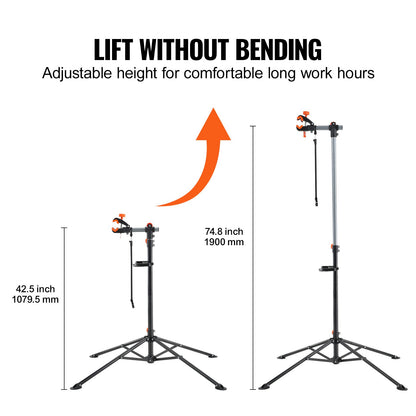 Bike Repair Stand, 80 lbs Heavy-duty Steel Bicycle Repair Stand, Adjustable Height Bike Maintenance Workstand V952-ZXCWXZJGZLDSC784IV0