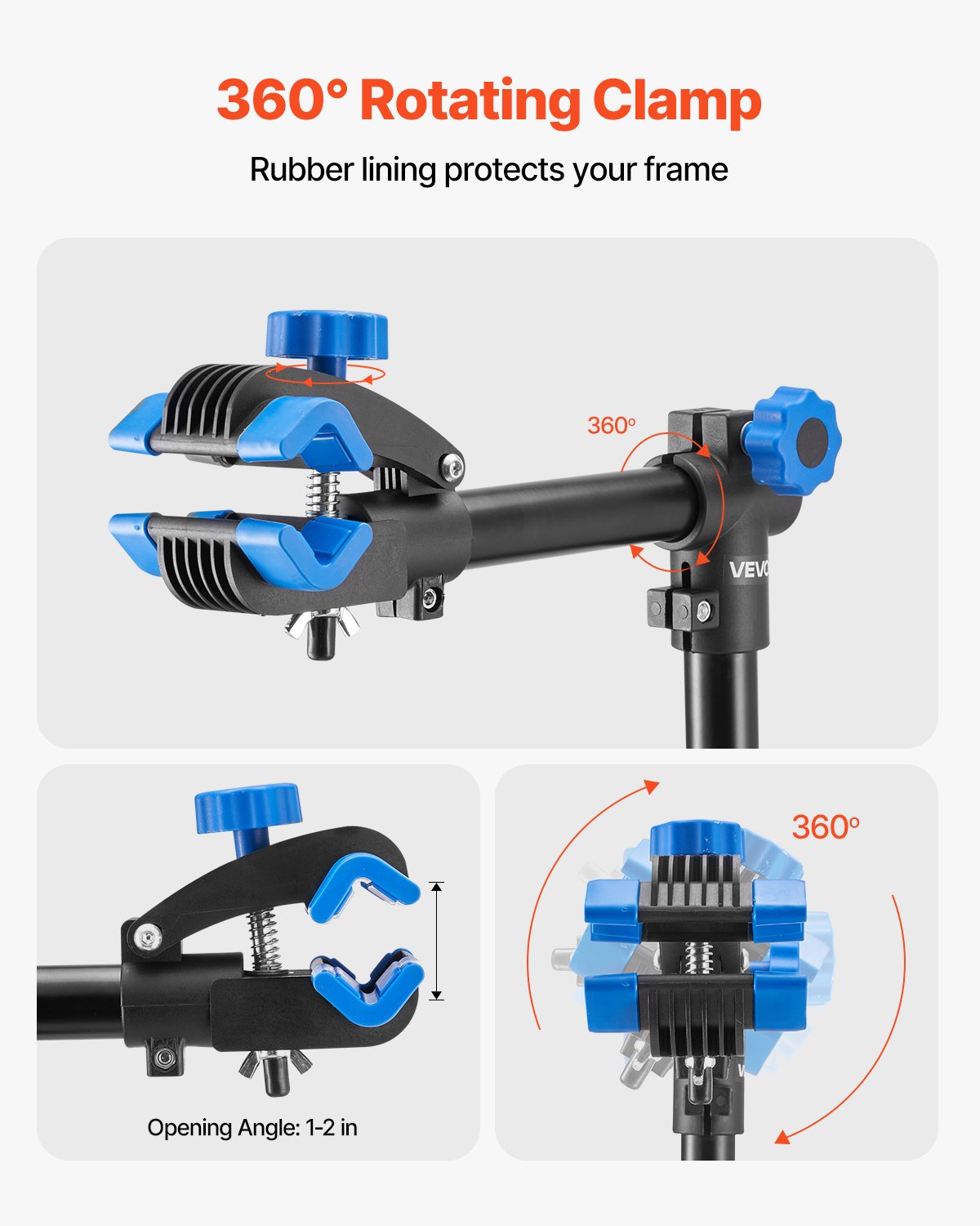 Bike Repair Stand, 29.9 kg Heavy-duty Bicycle Work Stand with 835-1440 mm Adjustable Height & Magnetic Tool V952-ZXCWXZJGZLDSWCEYJ001V0