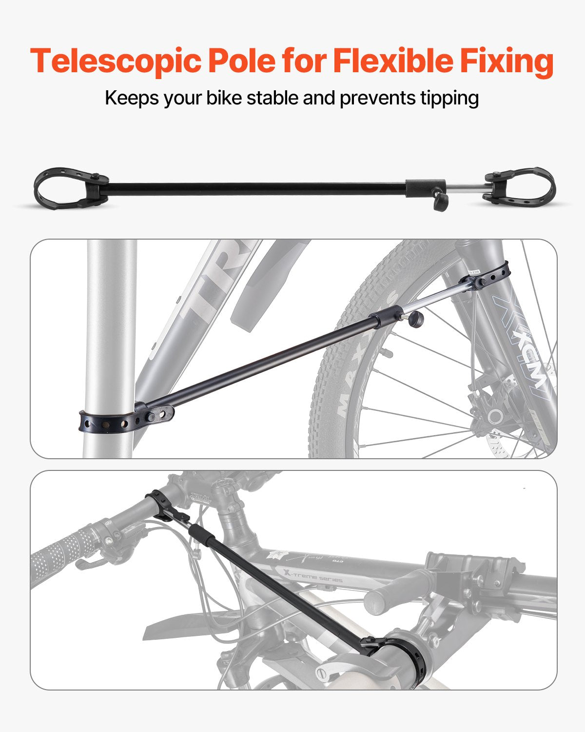 Bike Repair Stand, Max. 49.9 kg Heavy-duty Bicycle Work Stand with 1025-1510 mm Adjustable Height & Large V952-ZXCWXZJLZLDSDYMNF001V0