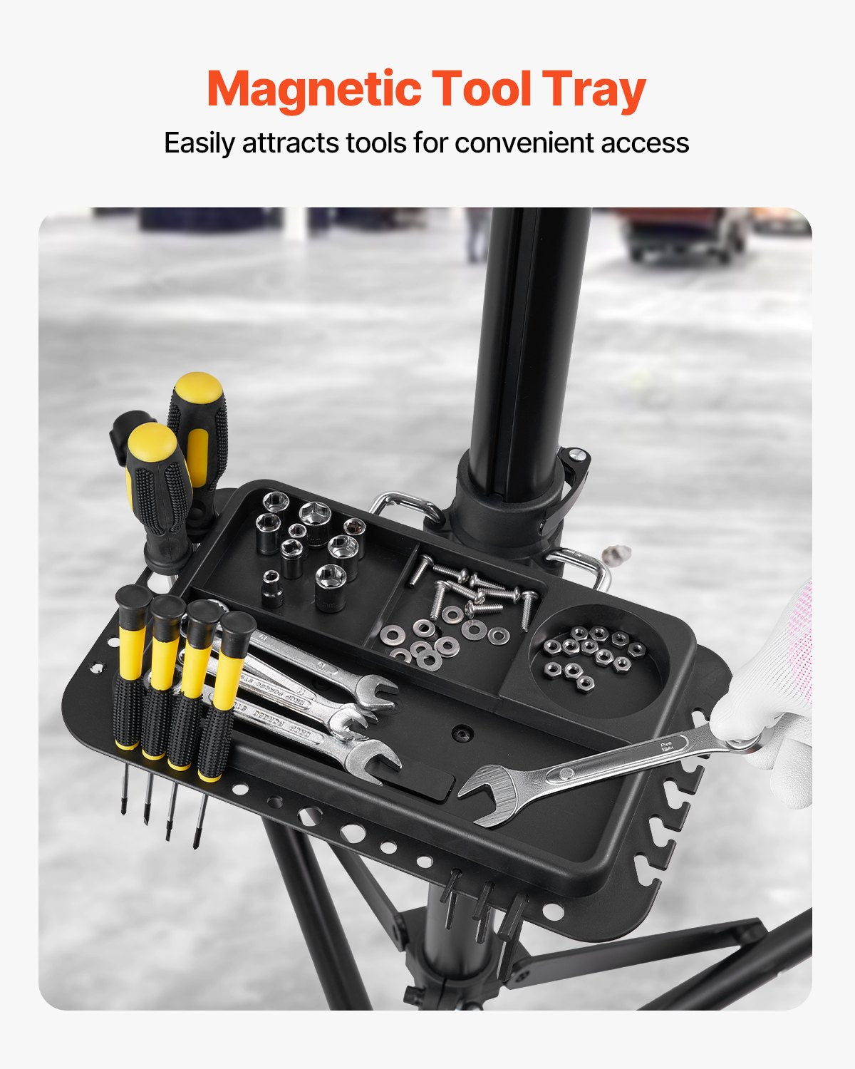 Bike Repair Stand, 38.56 kg Heavy-duty Bicycle Work Stand with 1035-1630 mm Adjustable Height & Magnetic Tool V952-ZXCWXZJLZLDSVUJRO001V0
