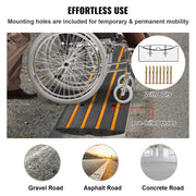 Curb Ramp, 2 Pack, 6.5 cm Rise, Rubber Driveway Ramps, Heavy Duty 15 tons Weight Capacity Threshold Ramp, V952-ZXDBLYPDGB2483DSGV0
