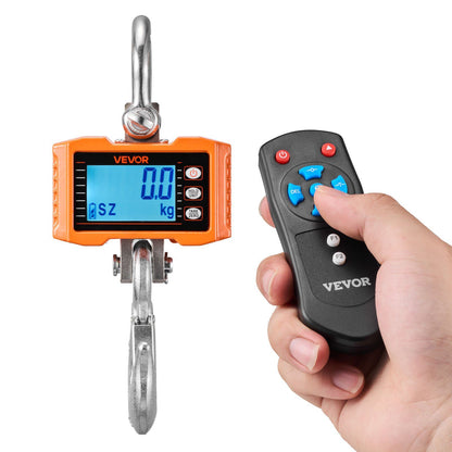 Digital Crane Scale, 4400 lbs/2000 kg Max Capacity, Heavy Duty Industrial Hanging Scale with Cast Aluminum V952-ZXDCDZK500GY8VDH7001V9