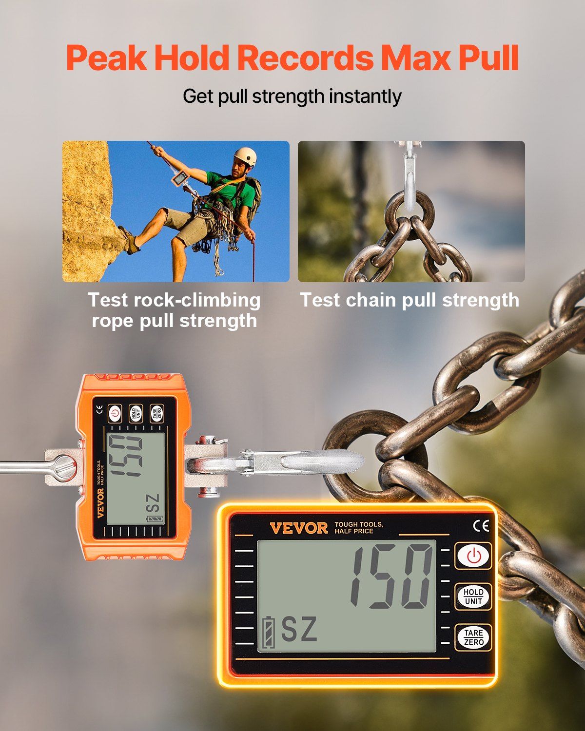 Digital Crane Scale, 2200 lbs/1000 kg, Industrial Heavy Duty Hanging Scale with Remote Control, Cast Aluminum V952-ZXDCZX200GYZ1AI1NV9