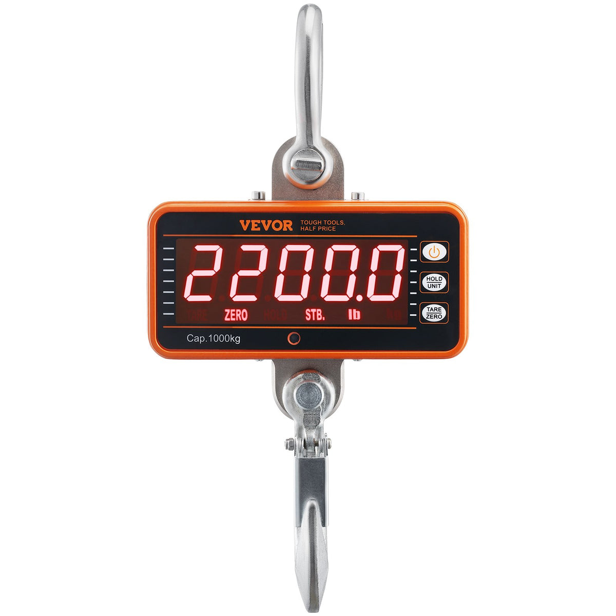 Digital Crane Scale, 2200 lbs/1000 kg, Industrial Heavy Duty Hanging Scale with Remote Control, Cast Aluminum V952-ZXDCZX200GYZ5IWZ1V9