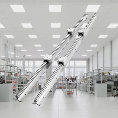Linear Guide Rail Set, SBR12 1000mm, 2 PCS 39.4 in/1000 mm SBR12 Guide Rails and 4 PCS SBR12UU Slide Blocks, V952-ZXDGSBR12MM10S0WTV0