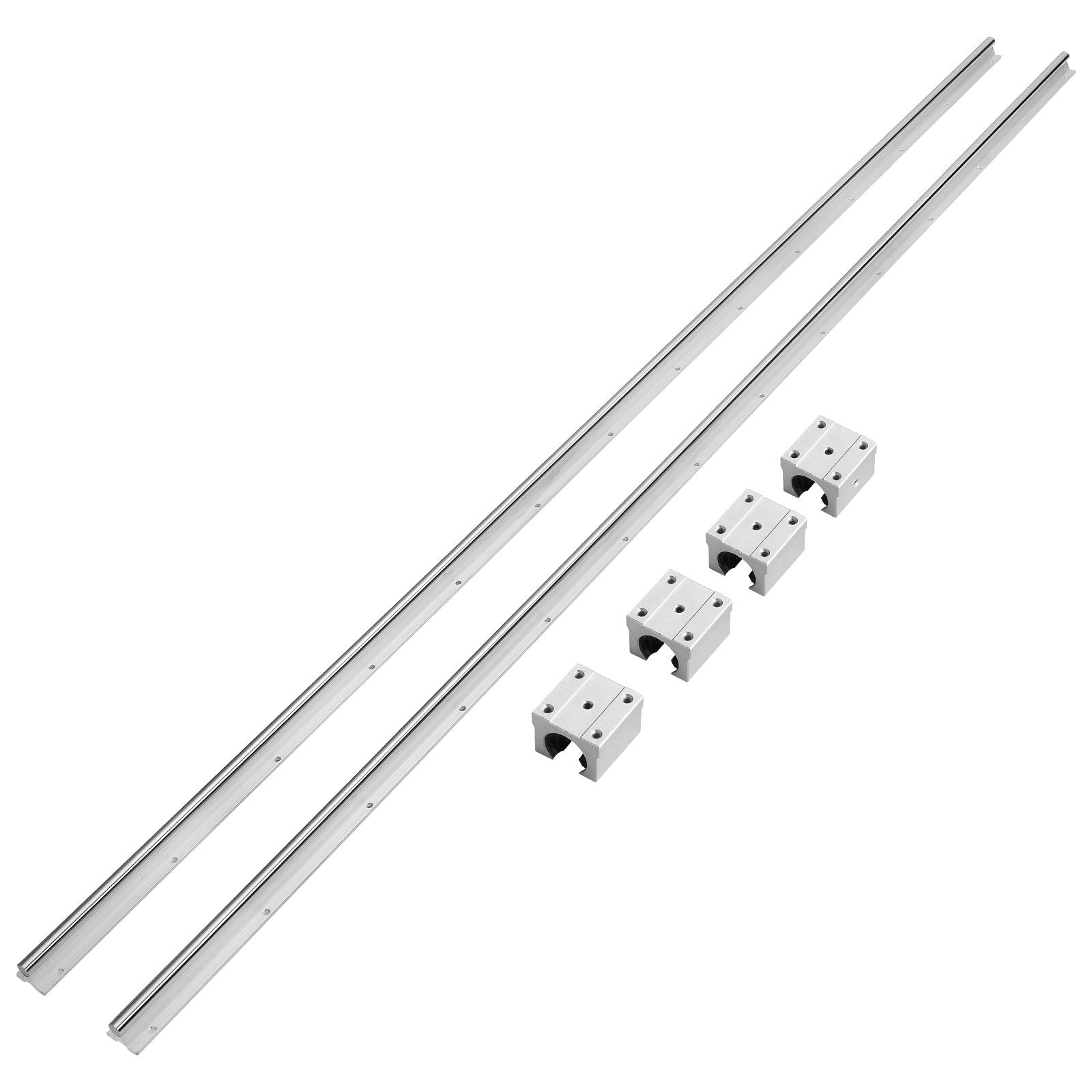Linear Guide Rail Set, SBR16 2000mm, 2 PCS 78.7 in/2000 mm SBR16 Guide Rails and 4 PCS SBR16UU Slide Blocks, V952-ZXDGSBR16MM2011OMV0
