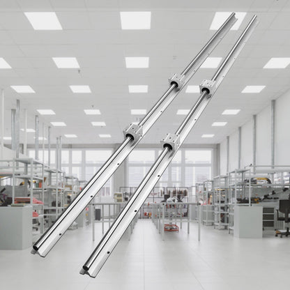 Linear Guide Rail Set, SBR20 1500mm, 2 PCS 59 in/1500 mm SBR20 Guide Rails and 4 PCS SBR20UU Slide Blocks, V952-ZXDGSBR20MM15WNLNV0