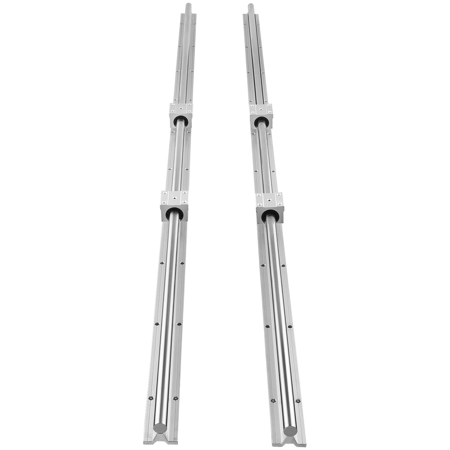 Linear Guide Rail Set, SBR20 1500mm, 2 PCS 59 in/1500 mm SBR20 Guide Rails and 4 PCS SBR20UU Slide Blocks, V952-ZXDGSBR20MM15WNLNV0