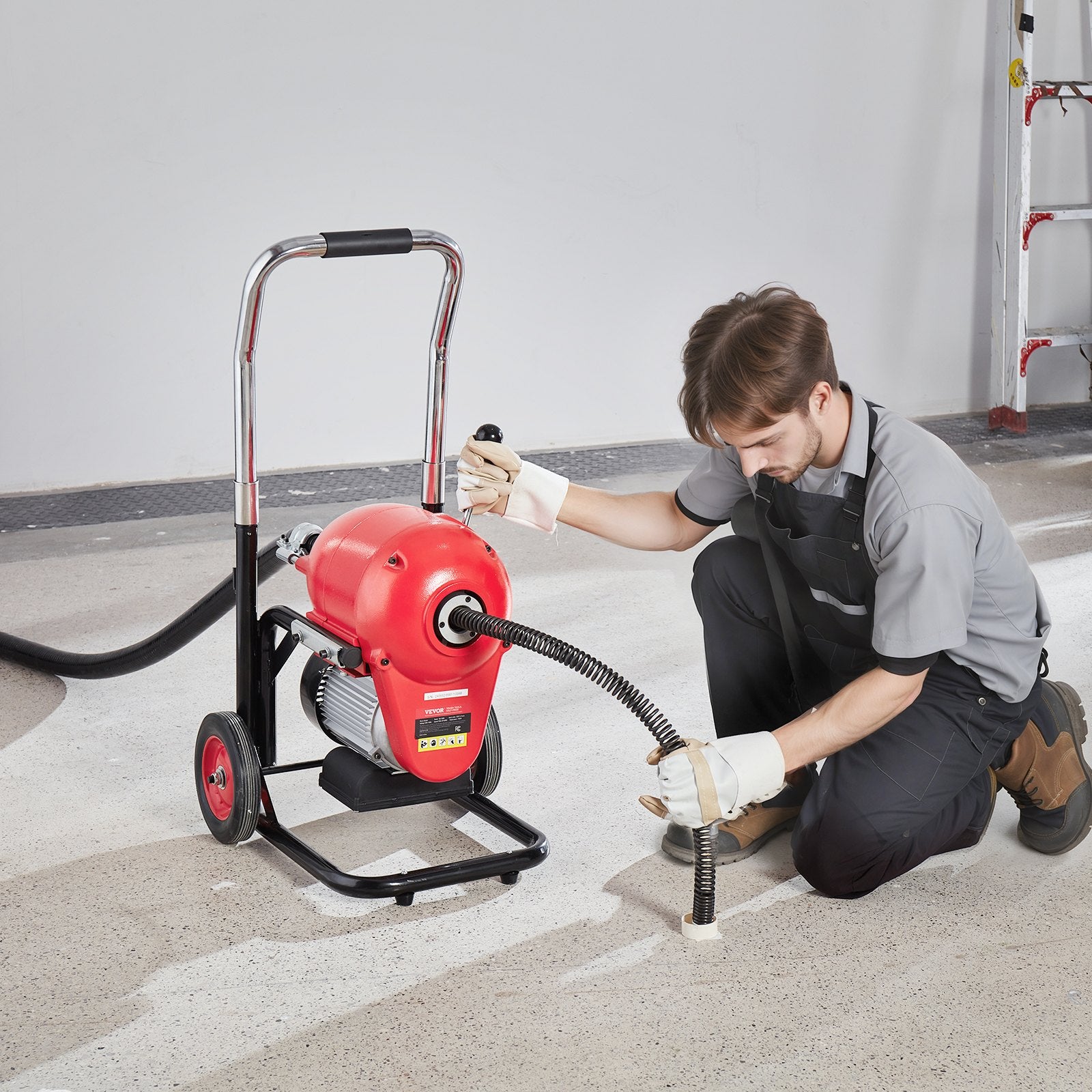 Drain Cleaner Machine 120FT x 6/5" 1100W Sectional Snake Auger Manual Feed V952-ZXFDSGDSTJ11UUQWMV3